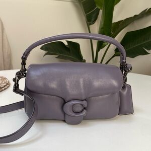 Coach Pillow Tabby 18 in Pewter/Vintage Purple